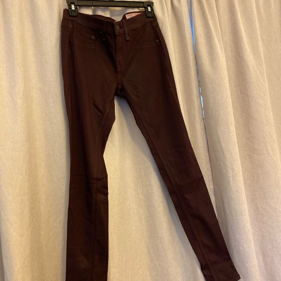 Rag & Bone Skinny Coated Legging Jeans Mulberry 25__ - Picture 12 of 16